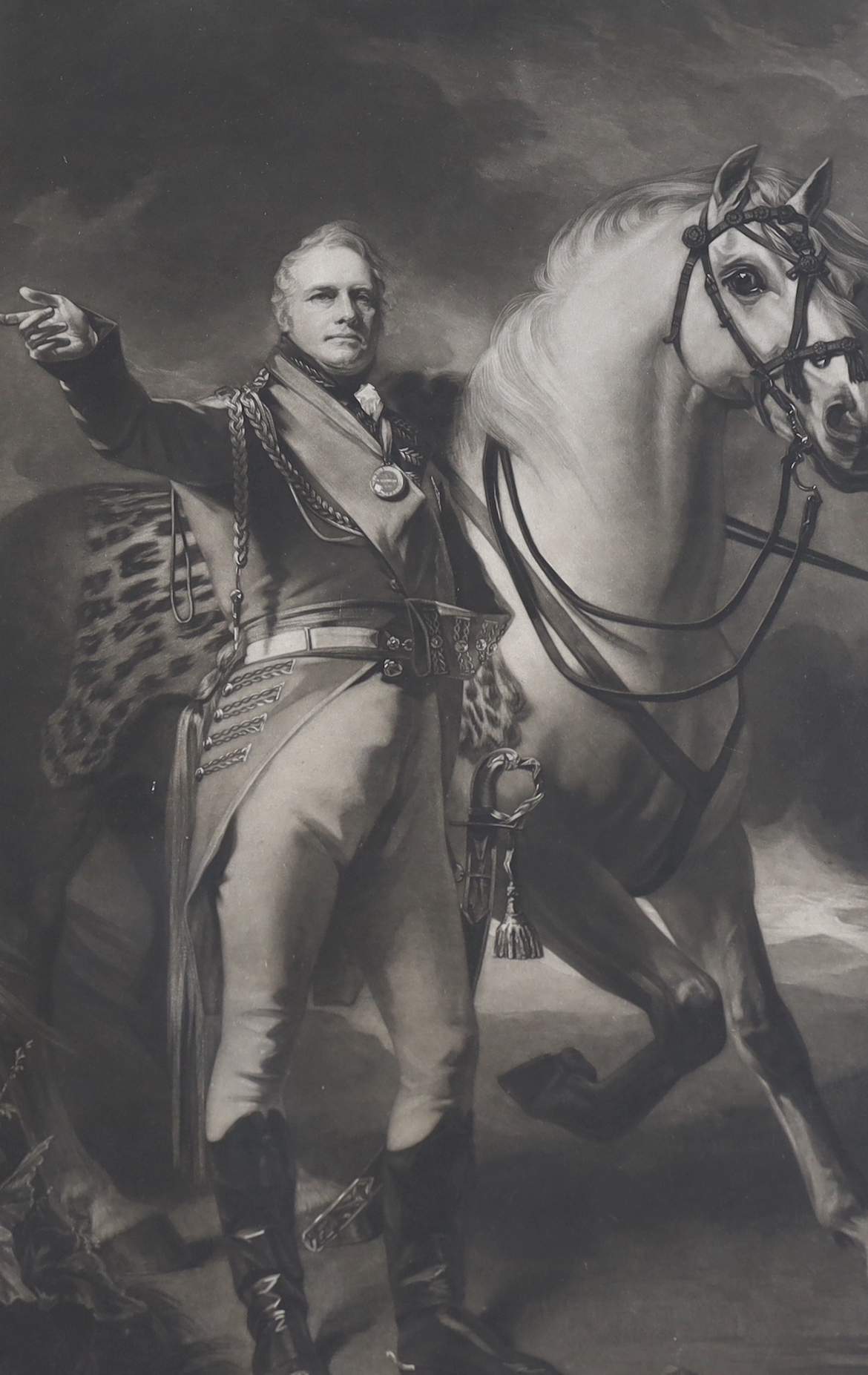 Thomas Hodgetts after Sir Henry Raeburn R.A., proof mezzotint before letters, 'General Sir David Baird', visible sheet 69 x 40cm